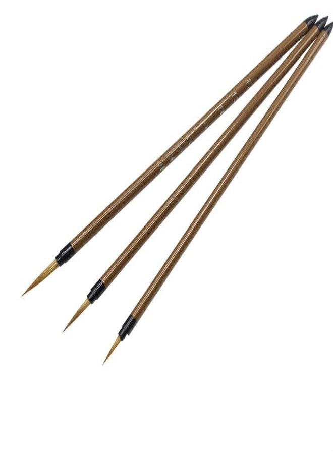 Arrolliant 3 Brush pens Set Small Hook Extra fine Paint Brush Chinese Calligraphy Brush Bamboo Shaft for Art Stationery Oil Painting - Image 1